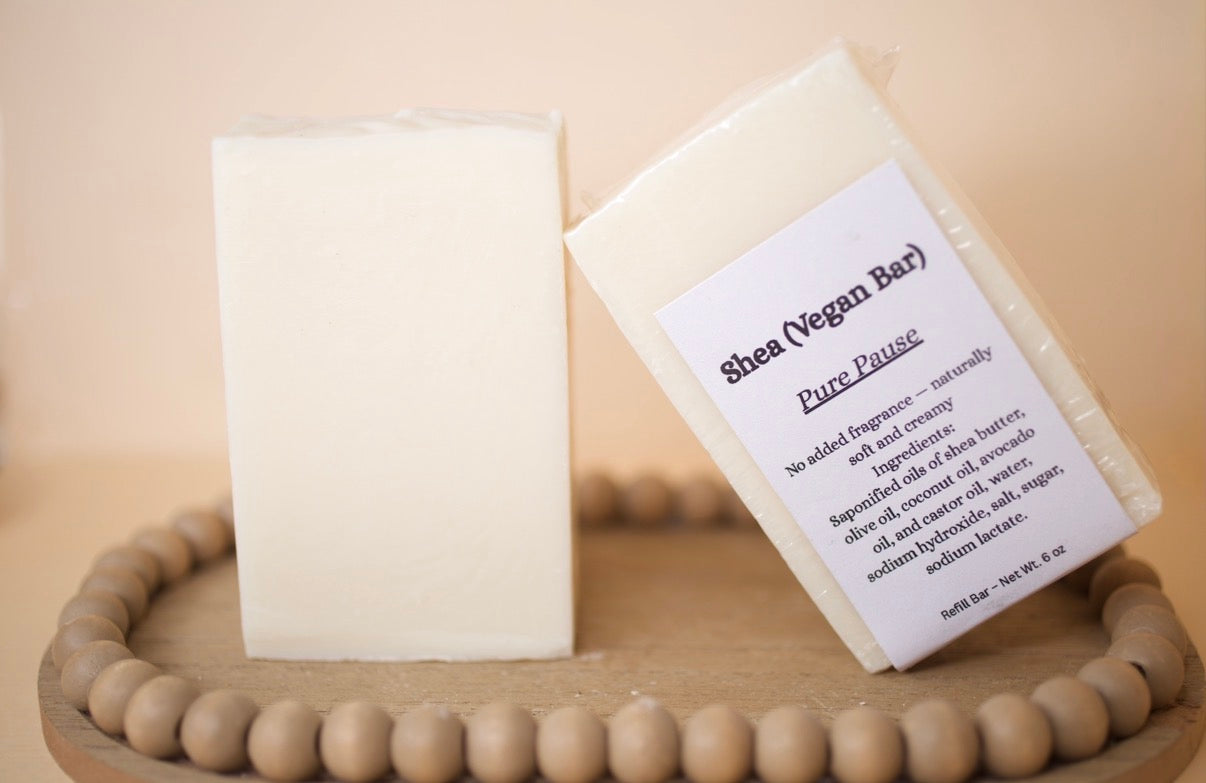 Pure Shea Vegan Refill Bar 5.5 oz | Unscented | Plant-Based + Gentle Nourishment